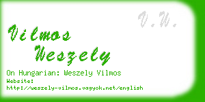 vilmos weszely business card